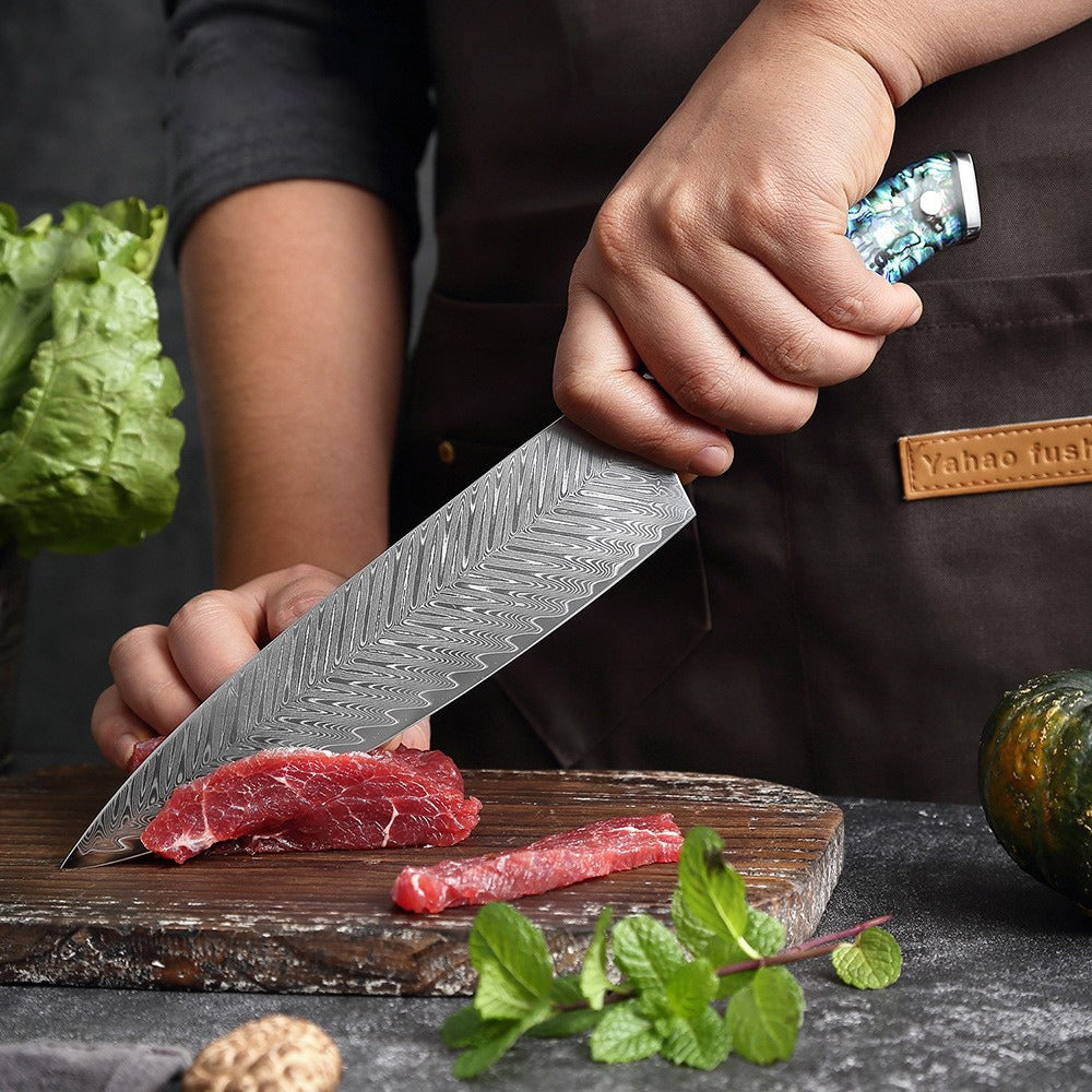 XITUO Damascus Steel Chef Knife Set Fine1-5 PCS Kitchen Knives
