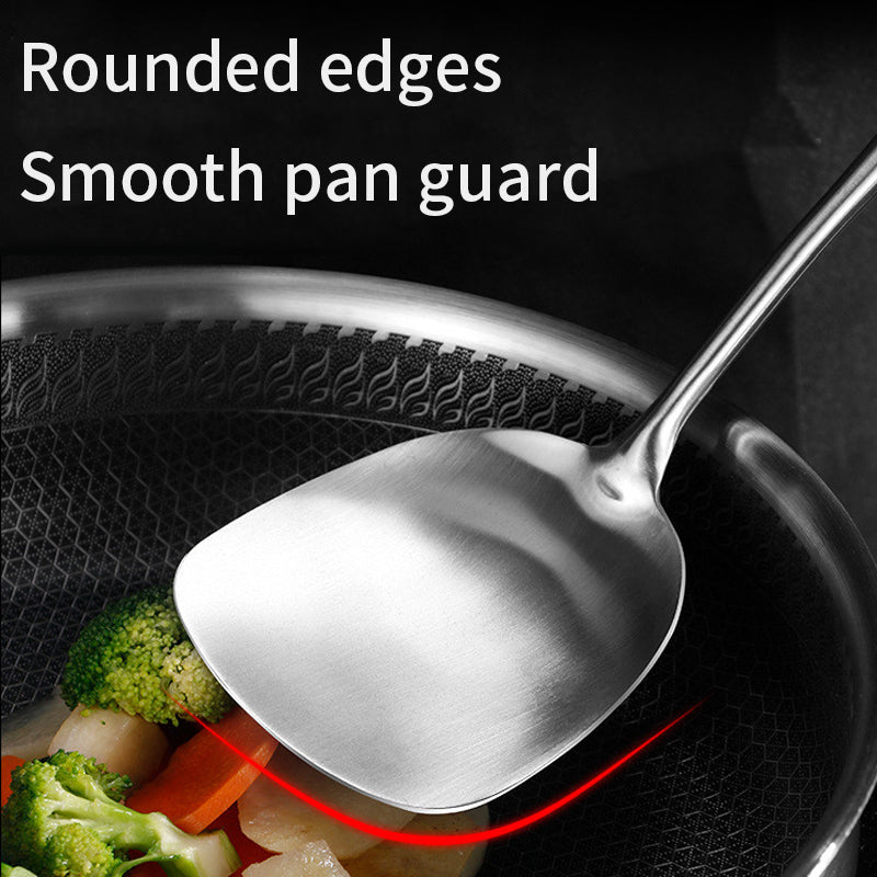 304 Stainless Steel Cooking Spatula Rosewood Long Handle Kitchenware