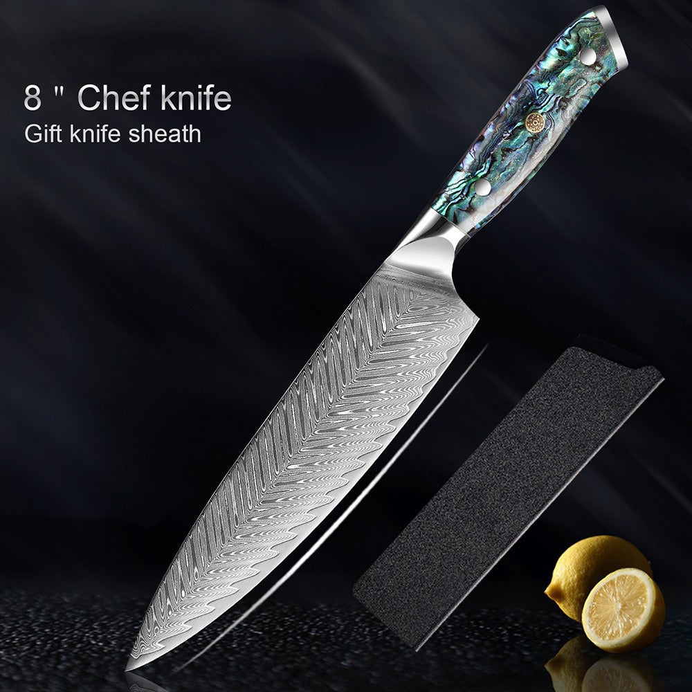 XITUO Damascus Steel Chef Knife Set Fine1-5 PCS Kitchen Knives