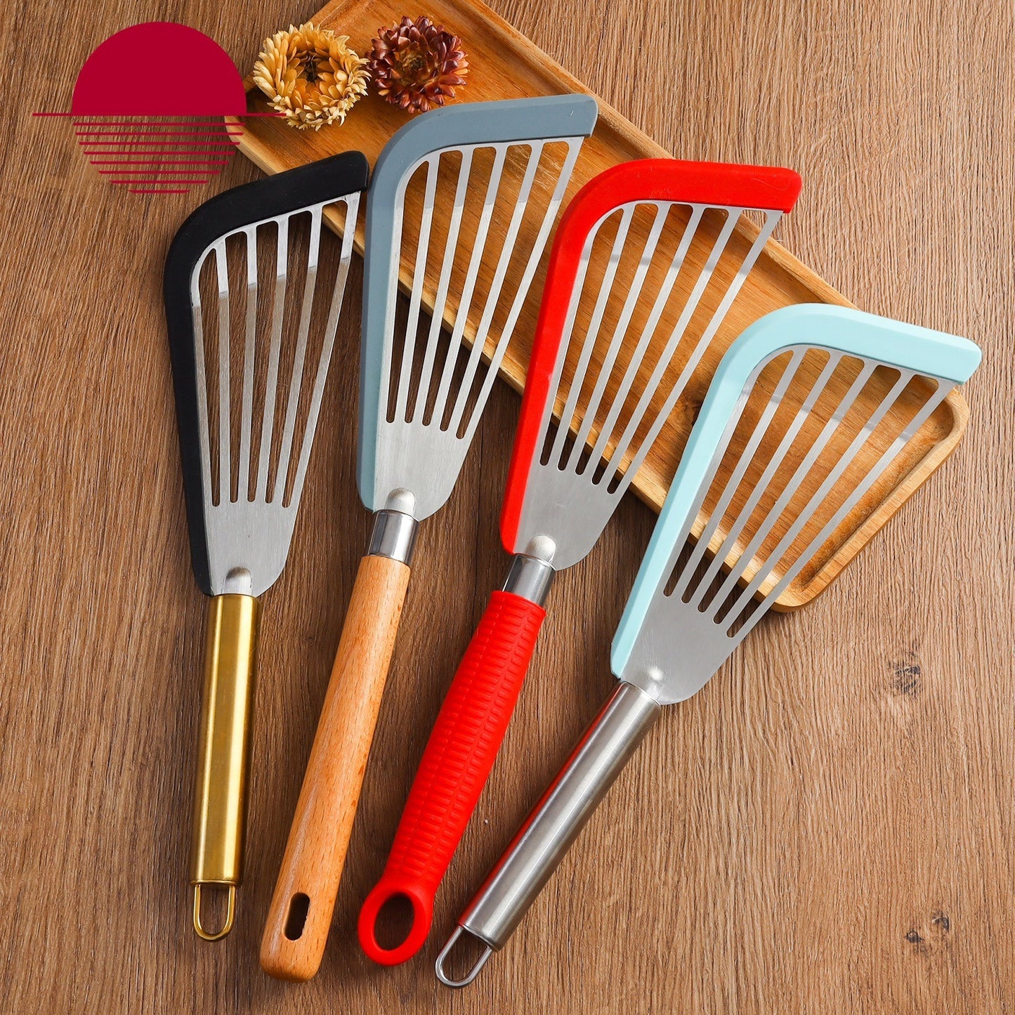 Silicone Stainless Steel Frying Fish Spatula