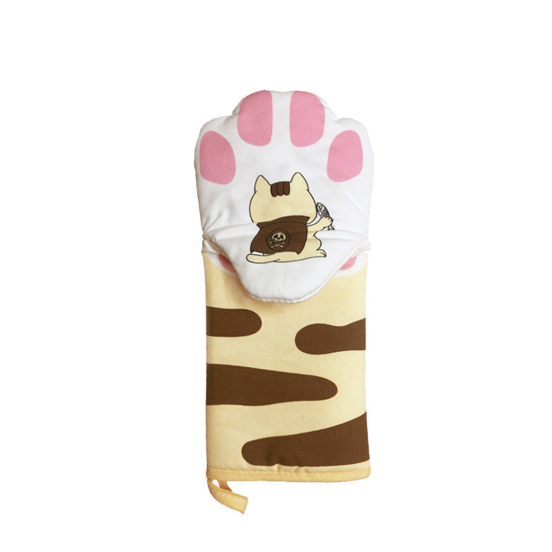 Pure Cotton Cute Cat Oven Gloves