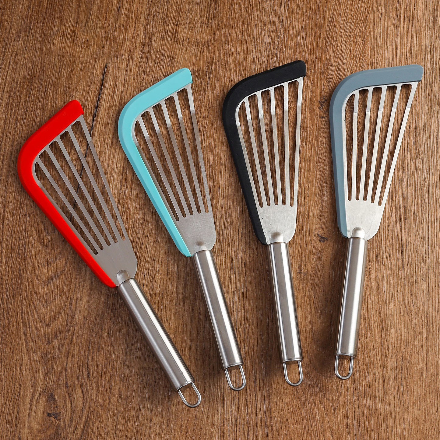 Silicone Stainless Steel Frying Fish Spatula
