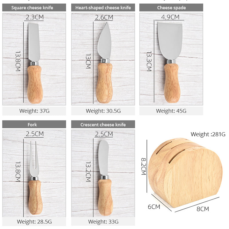 Stainless Steel Cheese Butter Spatula 5-Piece