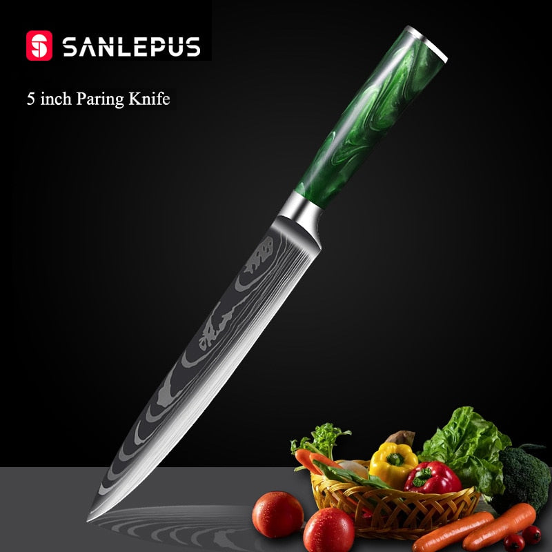 10 Pcs Chef Knife Set Kitchen Knives