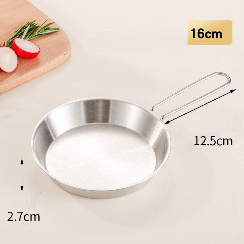 stainless steel folding handle frying pan