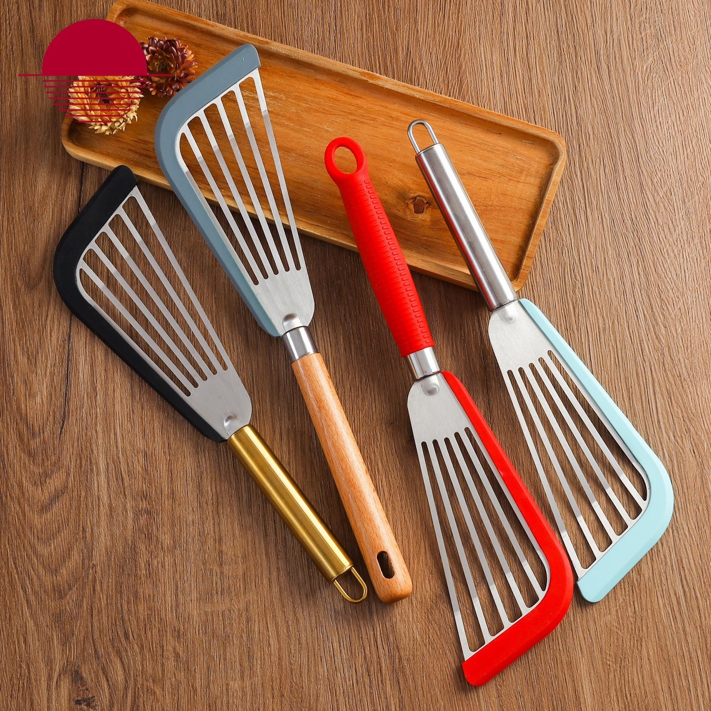 Silicone Stainless Steel Frying Fish Spatula