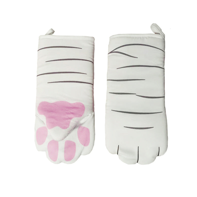 Pure Cotton Cute Cat Oven Gloves