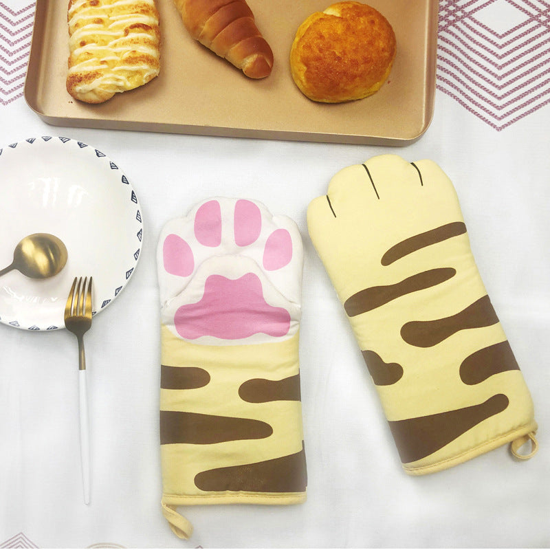 Pure Cotton Cute Cat Oven Gloves
