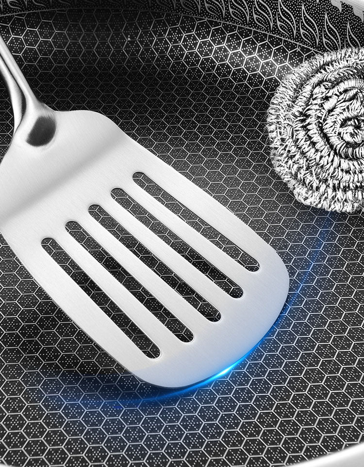 304 stainless steel honeycomb frying pan,
