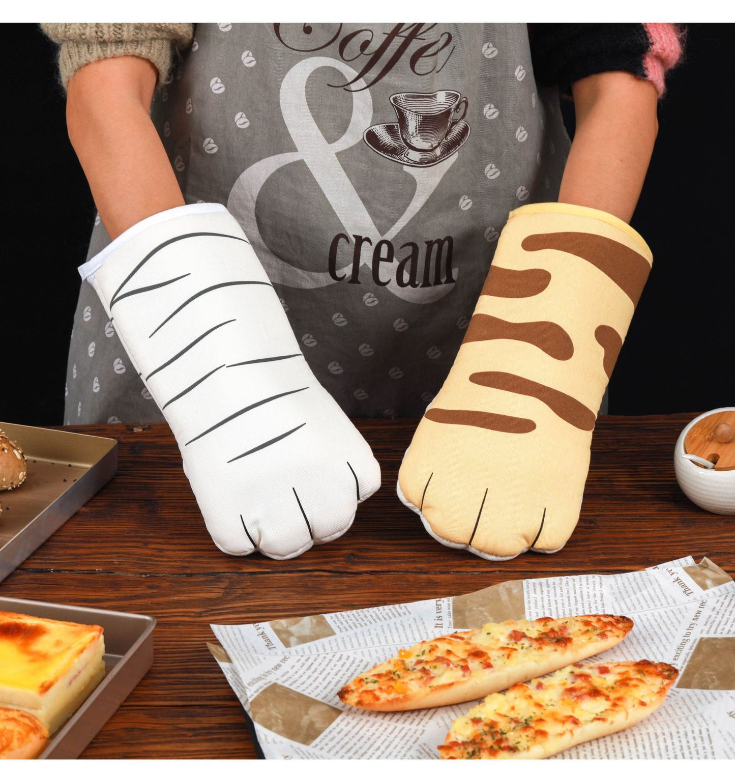 Pure Cotton Cute Cat Oven Gloves