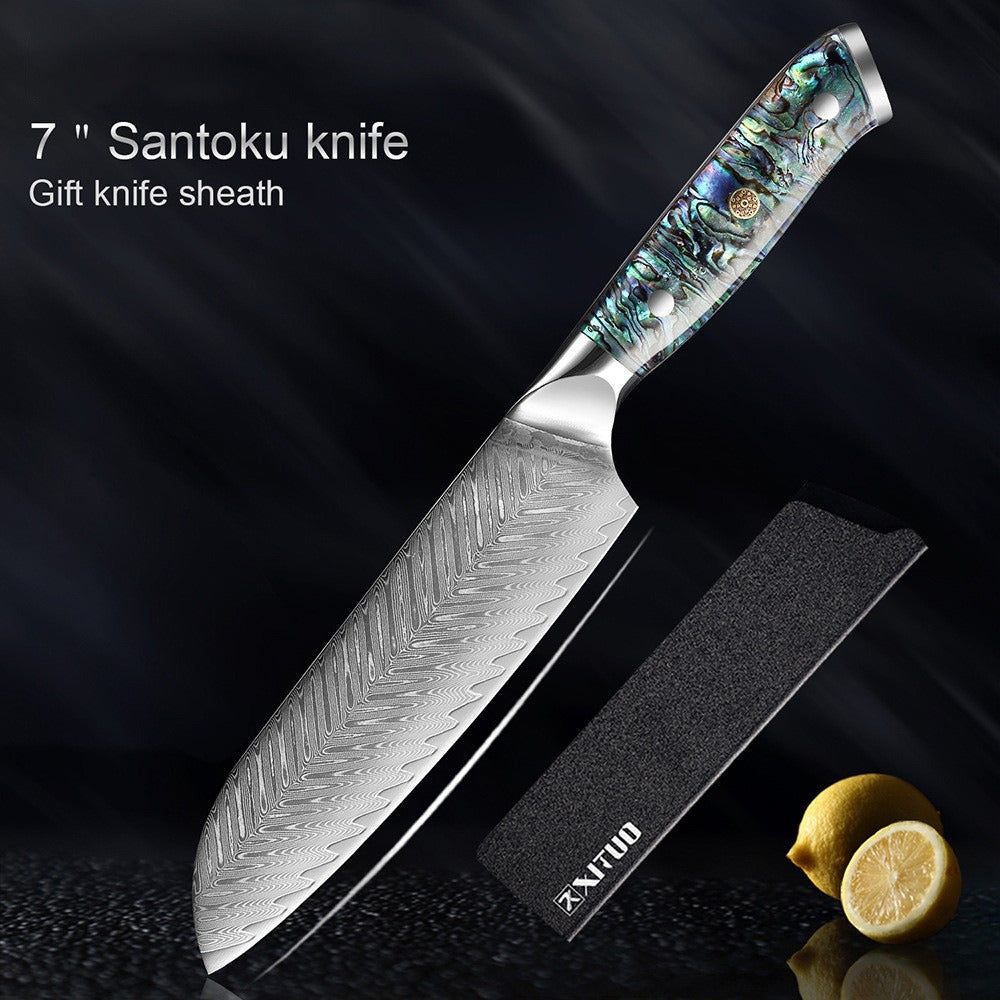 XITUO Damascus Steel Chef Knife Set Fine1-5 PCS Kitchen Knives