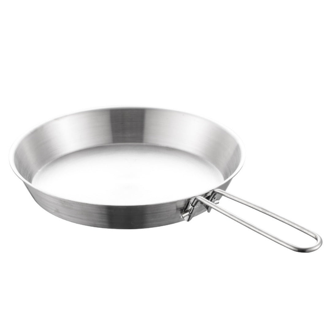 stainless steel folding handle frying pan