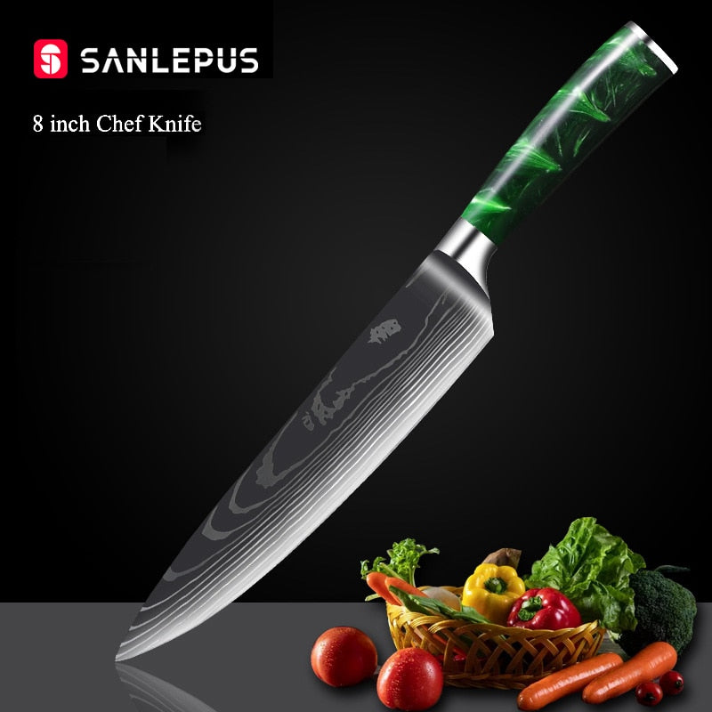 10 Pcs Chef Knife Set Kitchen Knives