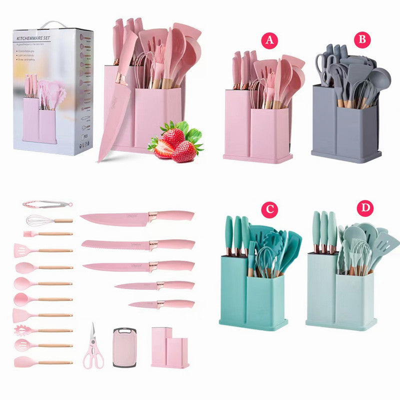 Silicone Cookware Set 19-Piece Cooking Spatula
