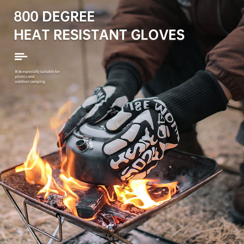 Outdoor 800 degree high temperature gloves