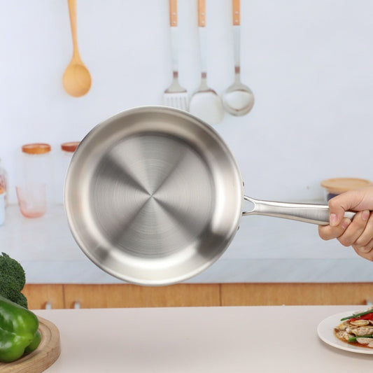 stainless steel frying pan,