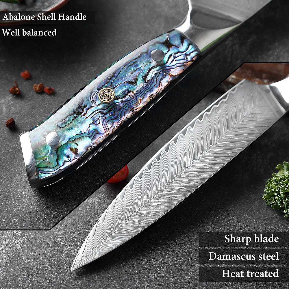 XITUO Damascus Steel Chef Knife Set Fine1-5 PCS Kitchen Knives
